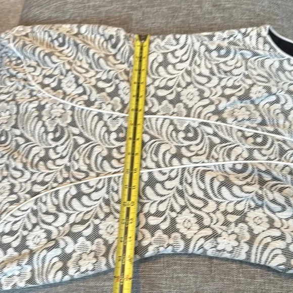 Maggy London Black and White A-line Midi Dress - Picture 10 of 12